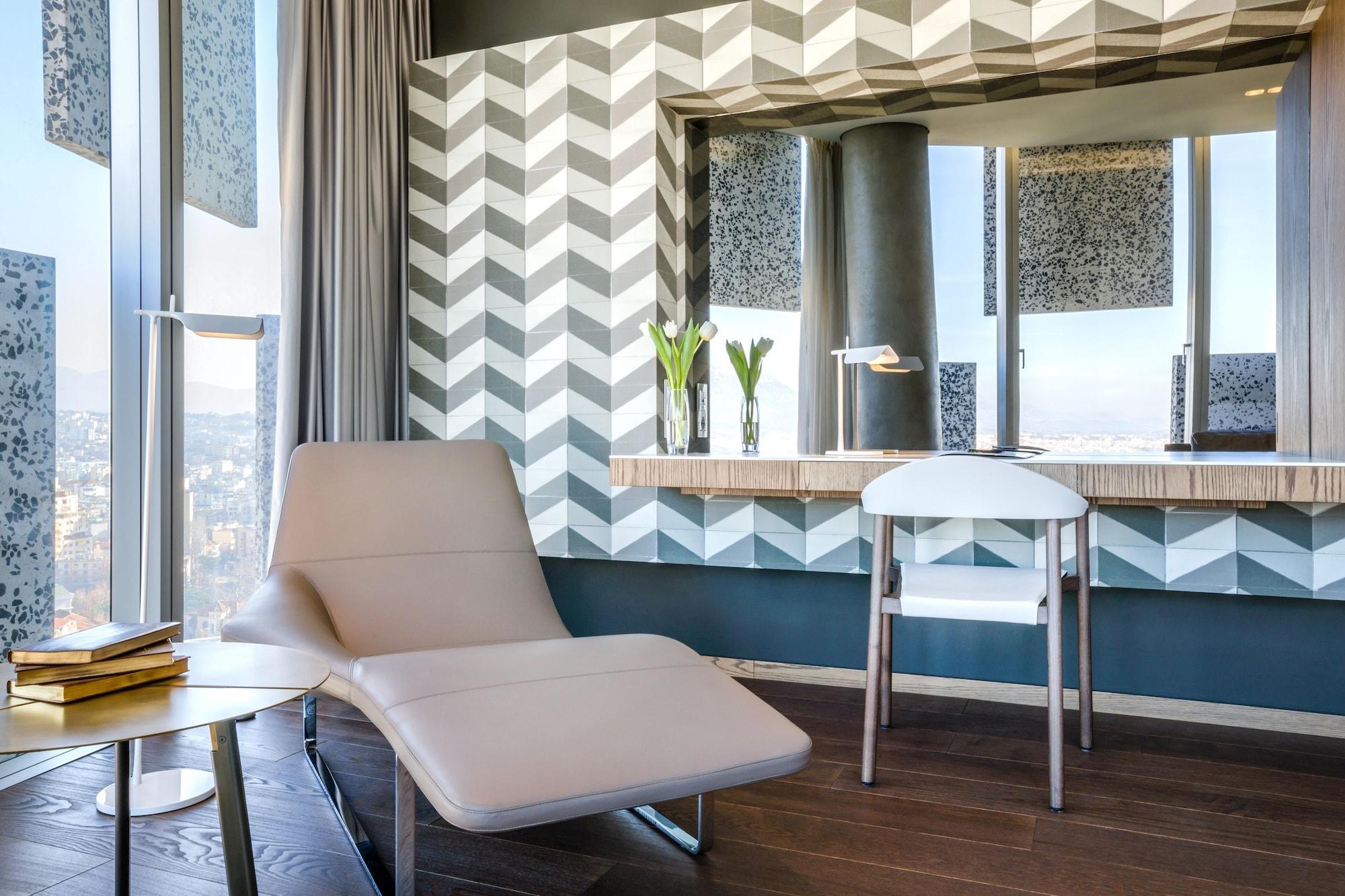더 플라자 티라나 외부 사진 Interior of a suite at the hotel